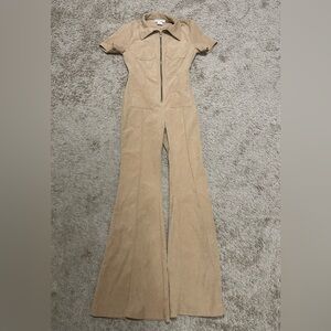Flying Tomato Beige Corduroy Jumpsuit F-29